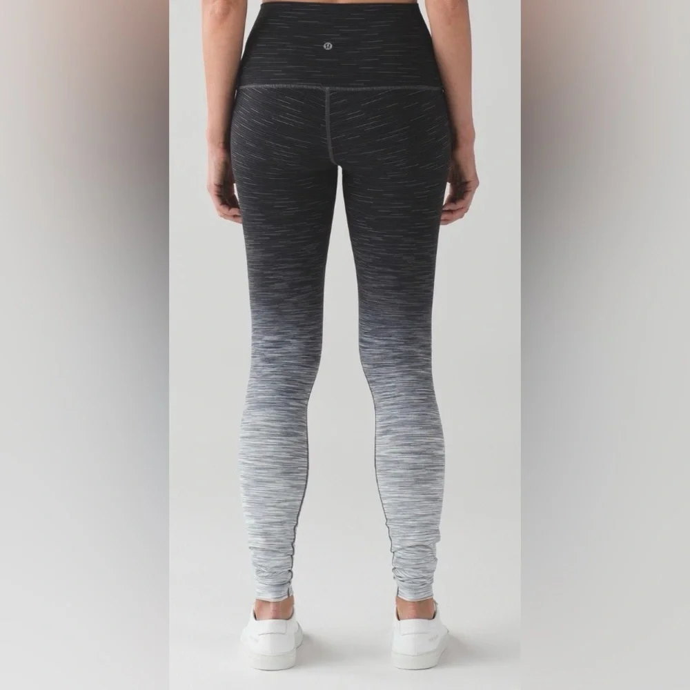 Lululemon Wunder Under Hi-Rise Tight‎ Ombre Melange Space Dye Bk Coal 31” sz2